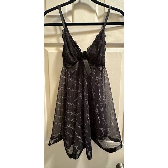 Juicy Couture Other - Black And Grey Juicy Couture Print Lace Babydoll Size‎ L